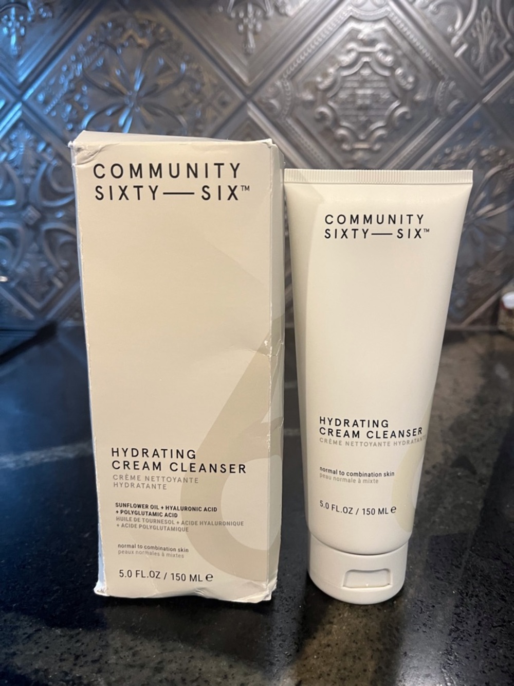 Community Sixty-Six Hydrating Cream Cleanser — box dented in shipping